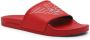 Emporio Ar i Gedurfde Logo Print PVC Sliders Red Unisex - Thumbnail 1