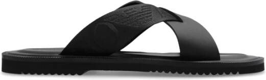 Emporio Armani Zomerse Stijl Sliders Black Heren