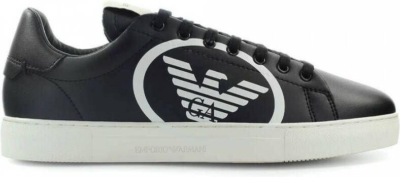 Emporio Armani Sneaker With Maxi Logo Zwart Heren