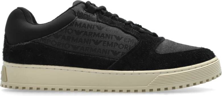 Emporio Armani Sneakers met logo Black Heren