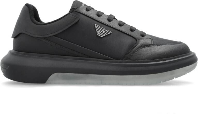 Emporio Armani Sneakers met logo Black Heren