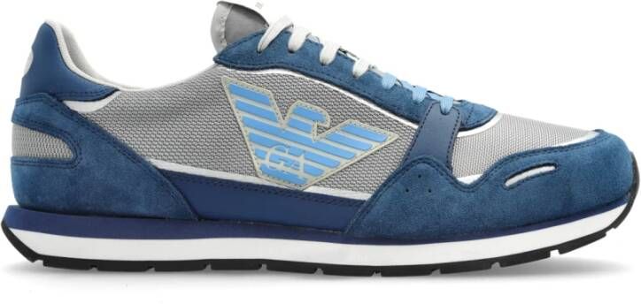 Emporio Armani Sneakers met logo Blue Heren