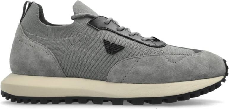 Emporio Armani Sneakers met logo Gray Heren