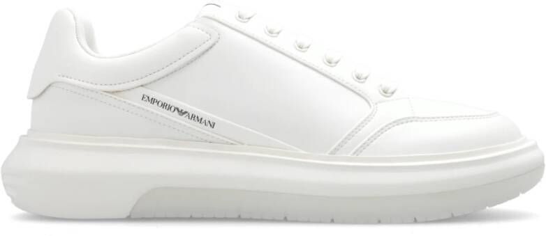 Emporio Armani Off White Sneakers Vetersluiting White Heren