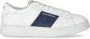 Giorgio Armani Logo Sneakers van Glad Leer White Heren - Thumbnail 5