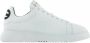 Emporio Armani Witte gehamerde leren sneakers Heren 41.5 White Heren - Thumbnail 1