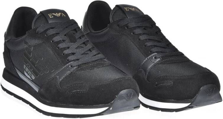 Emporio Armani Hoge kwaliteit heren sneakers voor stijlvol comfort Black Heren