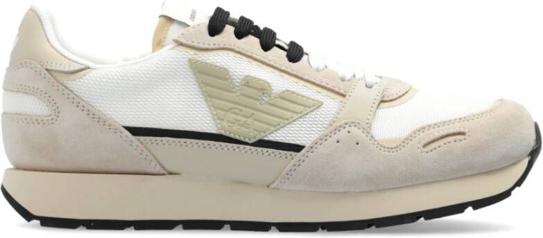 Emporio Armani Sportschoenen met logo Beige Dames