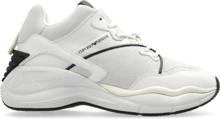 Emporio Armani Sportschoenen met logo Gray Dames