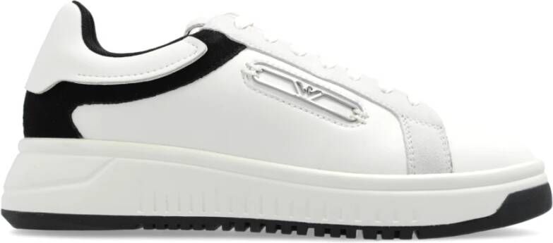 Emporio Armani Multicolor Vetersluiting Sneakers White Dames