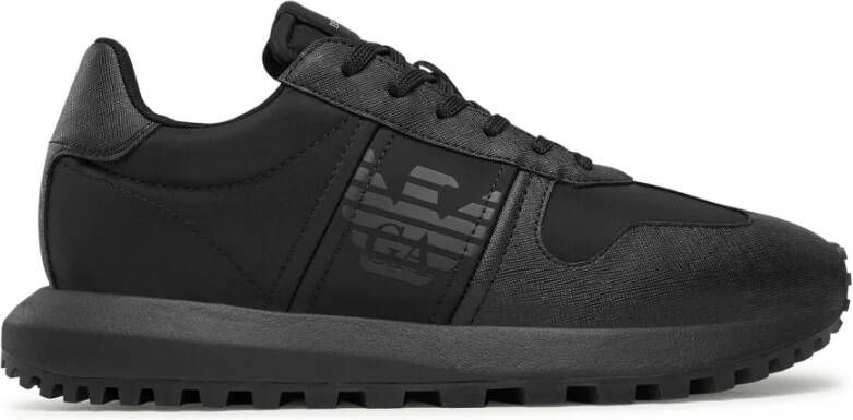 Emporio Armani Stijlvolle Sneakers voor dagelijks gebruik Black Heren