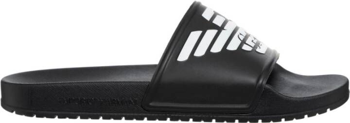 Emporio Armani Unisex Zwemkleding Slippers Black Heren