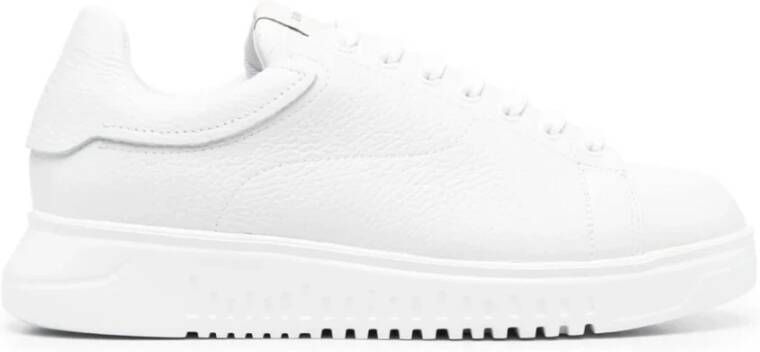 Emporio Armani Witte Sneaker Herfst Winter Collectie 2023 2024 White Heren