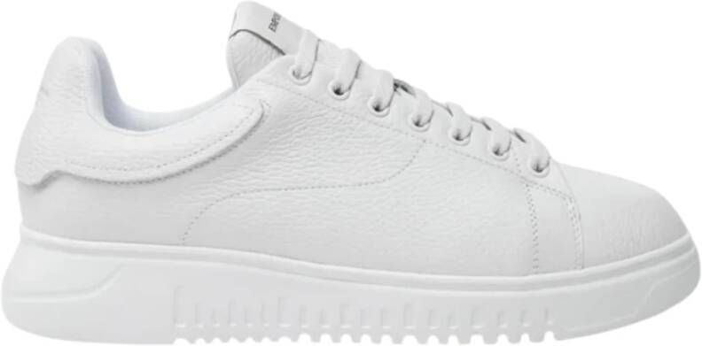 Emporio Armani Witte Sneaker Herfst Winter Collectie 2023 2024 White Heren