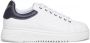 Emporio Armani Witte Leren Sneaker met Maxi Logo White Heren - Thumbnail 1