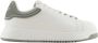 Emporio Armani Witte Leren Sneaker Retro Stijl White Heren - Thumbnail 1