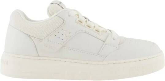 Emporio Armani Witte Mesh Sneakers met Contrasterende Details White Heren