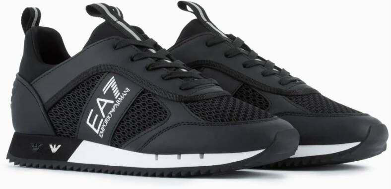 Emporio Armani Zwart Wit Sneakers Heren Black Heren