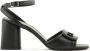 Emporio Armani Zwarte Enkelband Hak Sandalen Black Dames - Thumbnail 1