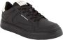 Emporio Armani Zwarte Leren Sneakers Black Heren - Thumbnail 7