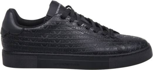 Emporio Armani Zwarte Sneaker Schoenen Black Heren