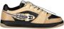 Enterprise Japan Contrasterende Leren Sneakers Beige Heren - Thumbnail 1