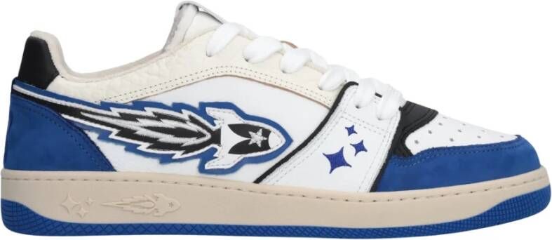 Enterprise Japan Leren Sneakers met Rubberen Zool White Heren