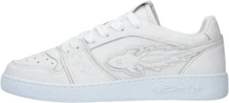 Enterprise Japan Leren Sneakers met EJ Rocket Logo White Dames