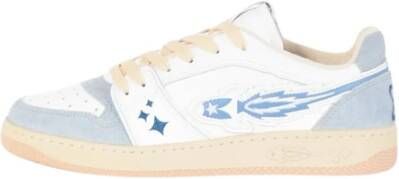 Enterprise Japan Leren Sneakers met Rubberen Zool White Heren