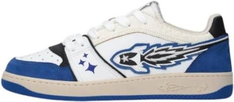 Enterprise Japan Leren Sneakers met Rubberen Zool White Heren