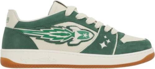 Enterprise Japan Rode lage sneakers met Rocket-logo Green Heren