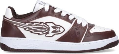 Enterprise Japan Luxe Leren Heren Sneakers Brown Heren