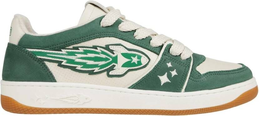 Enterprise Japan Sneakers met geborduurd logo Green Heren