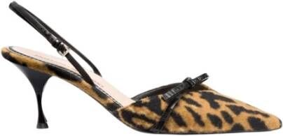 Ermanno Scervino Luipaardprint Slingback Sandalen Multicolor Dames