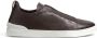 Ermenegildo Zegna Bruine leren lage sneakers Brown Heren - Thumbnail 1