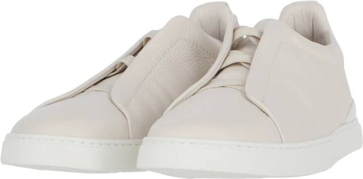 Ermenegildo Zegna Elastische Low Top Sneaker White Heren