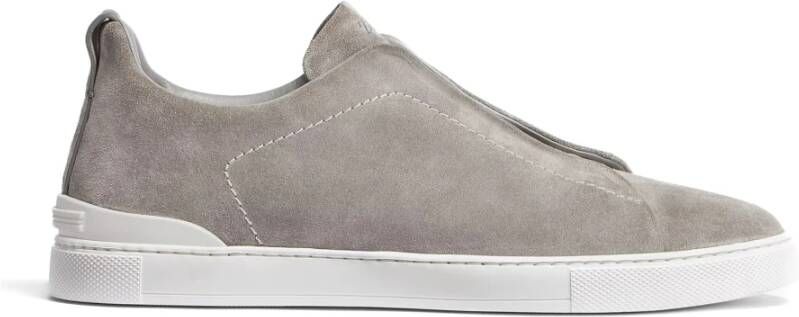 Ermenegildo Zegna Grijze lage top sneaker Triple Stitch™ Gray Heren