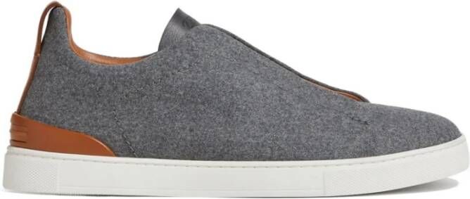 Ermenegildo Zegna Grijze Triple Stitch Sneakers Gray Heren