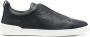 Ermenegildo Zegna Instapmodel Marineblauwe Leren Sneakers Black Heren - Thumbnail 1