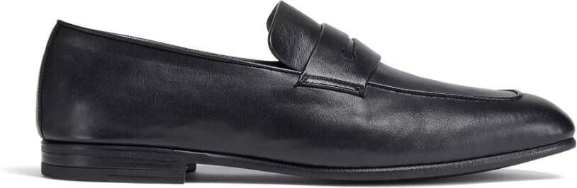 Ermenegildo Zegna Klassieke zwarte loafers Black Heren