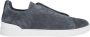 Ermenegildo Zegna Lage Sneakers met Drievoudig Stiksel Gray Heren - Thumbnail 1