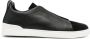 Ermenegildo Zegna Leren Sneakers Triple Stitch Designers Code Black Heren - Thumbnail 1