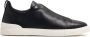 Ermenegildo Zegna Instapmodel Marineblauwe Leren Sneakers Black Heren - Thumbnail 5