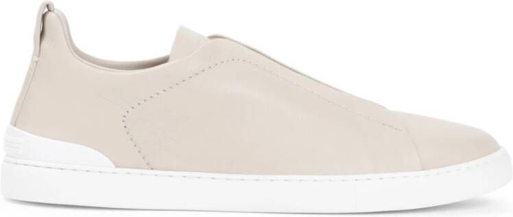 Ermenegildo Zegna Neutrale Sneakers Aw24 Beige Heren