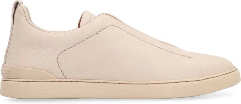 Ermenegildo Zegna Stijlvolle leren sneakers Beige Heren