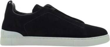 Ermenegildo Zegna Suède Instap Sneakers Black Heren