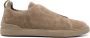 Ermenegildo Zegna Suede Triple Stitch Sneakers Green Heren - Thumbnail 1