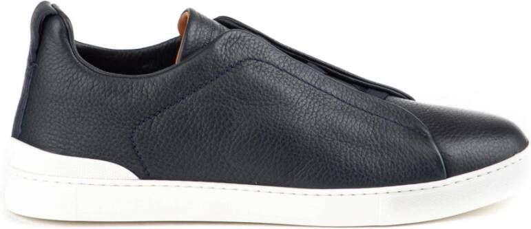 Ermenegildo Zegna Triple Stitch Lage Sneakers Blue Heren