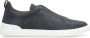 Ermenegildo Zegna Triple Stitch Leren Sneakers Blue Heren - Thumbnail 1