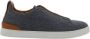 Ermenegildo Zegna Wollen Triple Stitch Slip-On Sneakers Gray Heren - Thumbnail 1